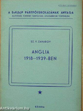 Anglia 1918-1939-ben