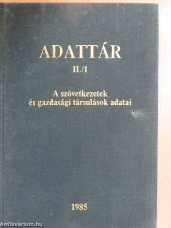 Adattár II/1-2