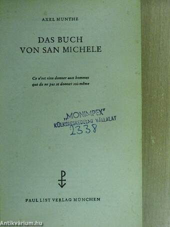 Das Buch von San Michele