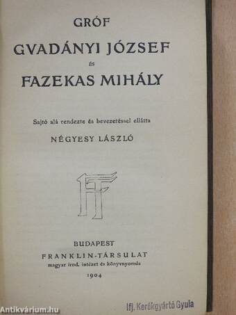 Gróf Gvadányi József és Fazekas Mihály