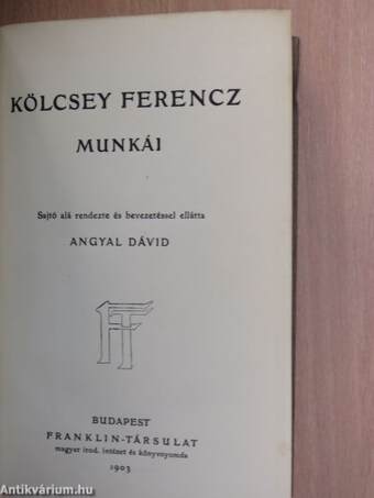 Kölcsey Ferencz munkái