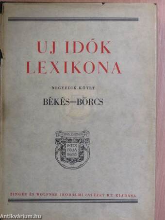 Uj idők lexikona 4. (töredék)