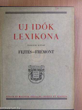 Uj idők lexikona 10. (töredék)