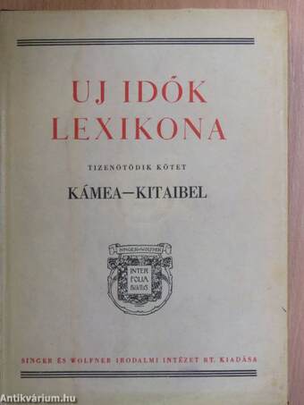 Uj Idők Lexikona 15. (töredék)