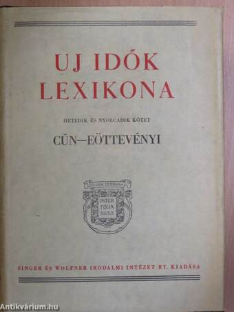 Uj idők lexikona 7-8. (töredék)