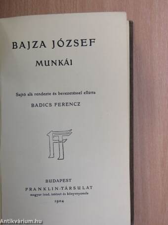 Bajza József munkái