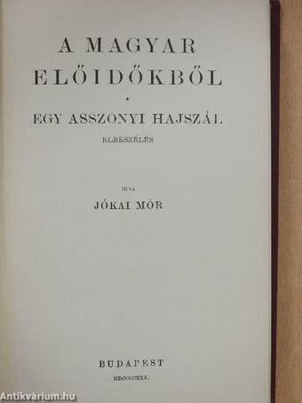 A magyar előidőkből/Egy asszonyi hajszál