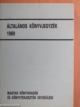 Általános könyvjegyzék 1989