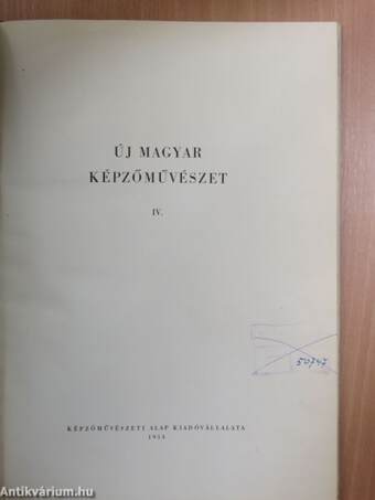 Új magyar képzőművészet IV.