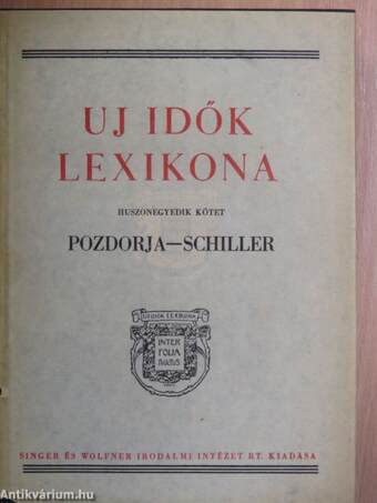 Uj idők lexikona 21. (töredék)