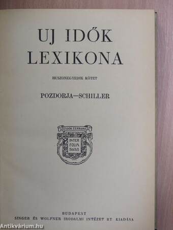 Uj idők lexikona 21. (töredék)