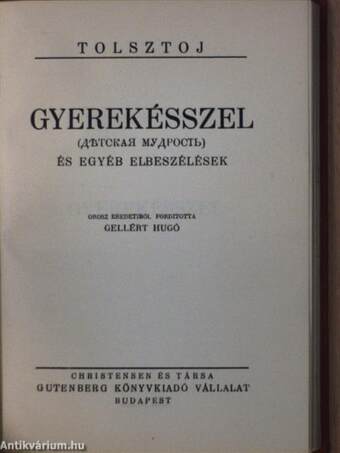 Anekdóták, érdekességek életéből I-V./Gyerekésszel