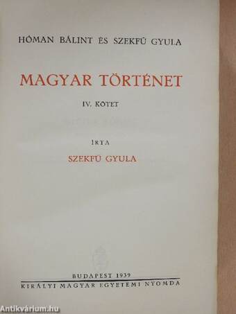 Magyar történet IV.