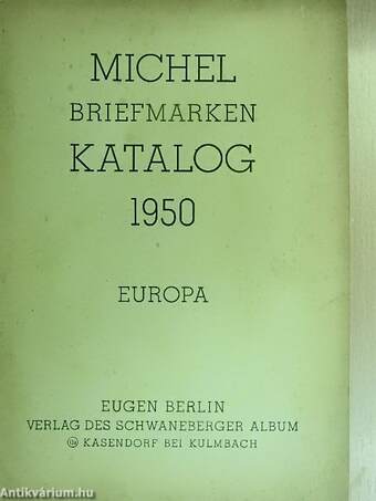 Michel Briefmarken Katalog 1950 - Europa