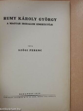 Rumy Károly György