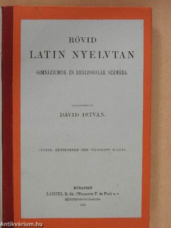 Rövid latin nyelvtan