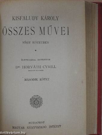 Kisfaludy Károly összes művei 1-4.