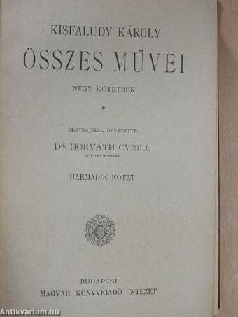 Kisfaludy Károly összes művei 1-4.