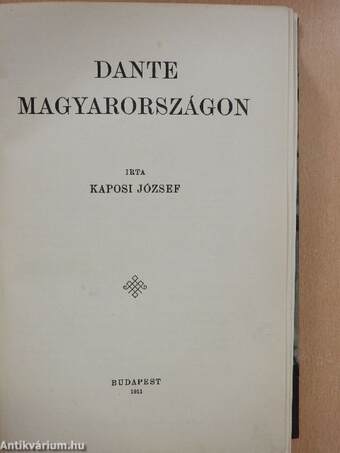 Dante Magyarországon