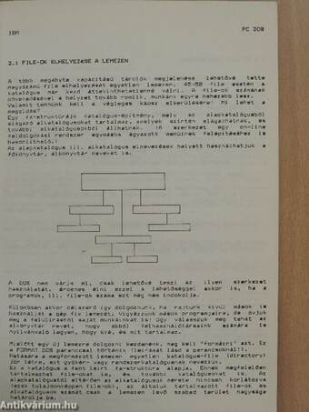 IBM PC XT/AT felhasználói és technikai információs kártya