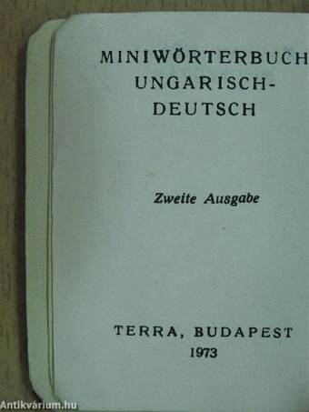 Magyar-német/német-magyar miniszótár I-II. (minikönyv)