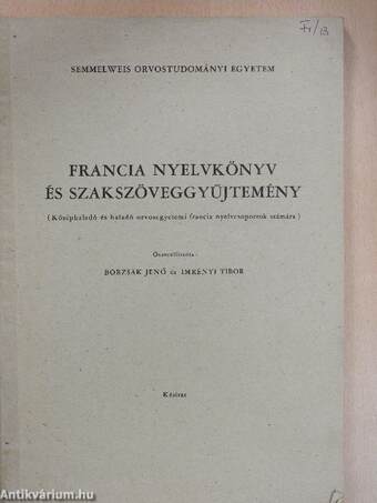 Francia nyelvkönyv és szakszöveggyűjtemény