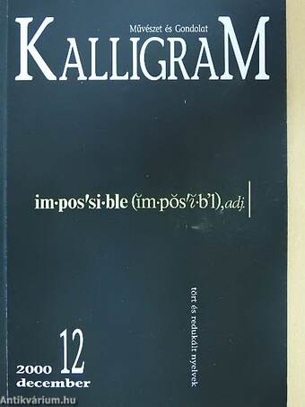 Kalligram 2000. december (dedikált példány)