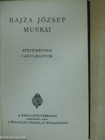 Bajza József munkái