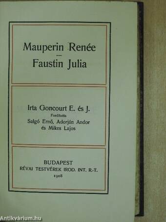 Mauperin Renée/Faustin Julia