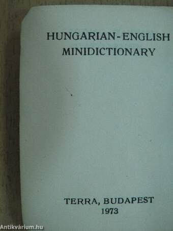 Magyar-angol miniszótár (minikönyv)