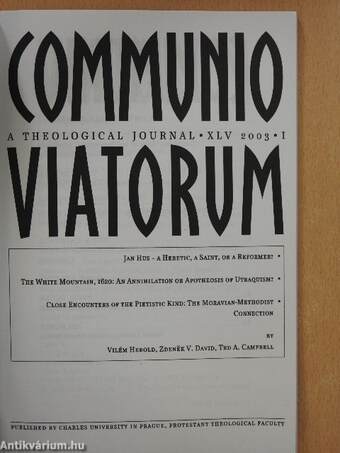 Communio Viatorum 2003/I.