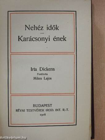 Nehéz idők/Karácsonyi ének