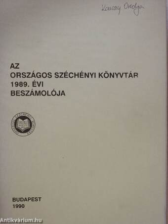 Az Országos Széchényi Könyvtár 1989. évi beszámolója