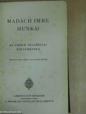 Madách Imre munkái