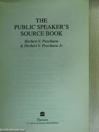 The Public Speaker's Source Book