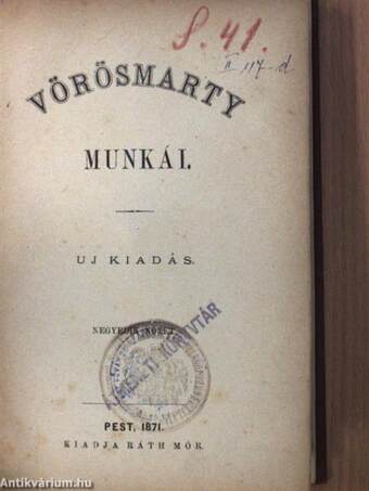 Vörösmarty munkái IV.