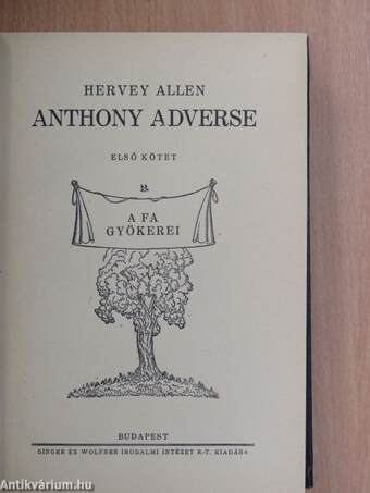 Anthony Adverse I-III.