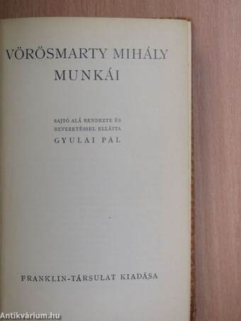 Vörösmarty Mihály munkái