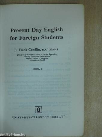 Present Day English for Foreign Students Book 3.