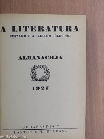 A Literatura almanachja 1927