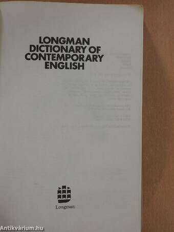 Longman Dictionary of Contemporary English