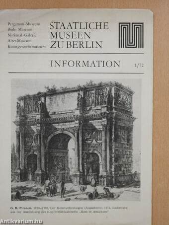 Staatliche Museen zu Berlin - Information 1/72