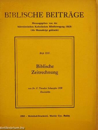 Biblische Zeitrechnung