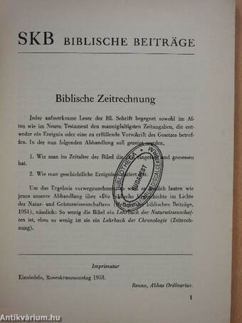 Biblische Zeitrechnung