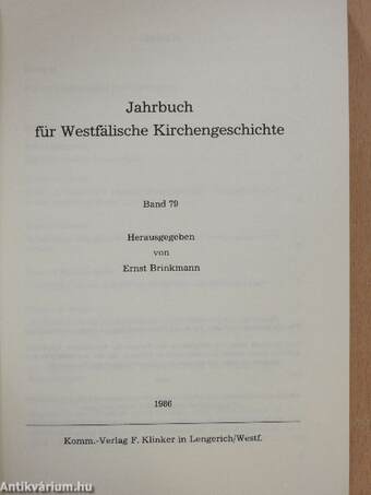 Jahrbuch für Westfälische Kirchengeschichte