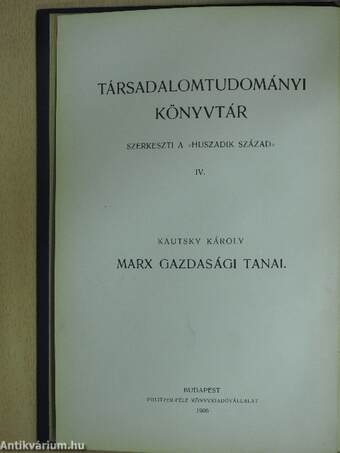 Marx gazdasági tanai