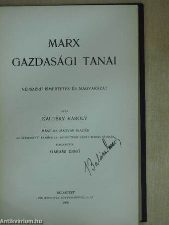 Marx gazdasági tanai