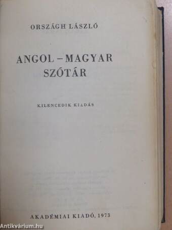 Angol-magyar szótár