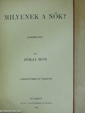 Milyenek a nők?/Milyenek a férfiak?