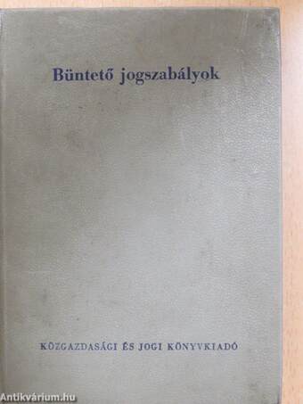 Büntető jogszabályok